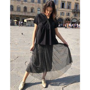 NEW! Italian Tulle Layered Party Skirt boho chic date night brunch summer trendy